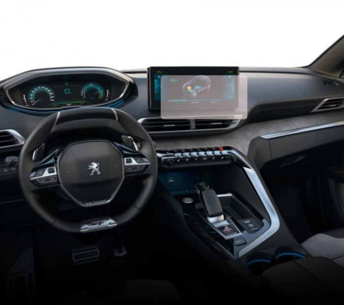 Folie Protectie Display Navigatie, Duragon, Peugeot 3008 2020+, silicon Mat, Anti-zgarieturi, Anti-amprenta, Kit instalare