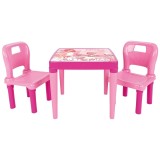 Cumpara ieftin Set Masuta cu 2 scaune pentru copii Pilsan Hobby Study Table pink