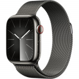 Cumpara ieftin Apple Watch S9, Cellular, 41mm, Graphite Stainless Steel Case, Graphite Milanese Loop