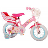 Bicicleta pentru fete Disney Princess, 12 inch, culoare roz, frana de mana fata PB Cod:21209-CH-IT