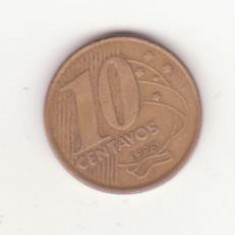 Brazilia 10 centavos 1998, primul an de batere,