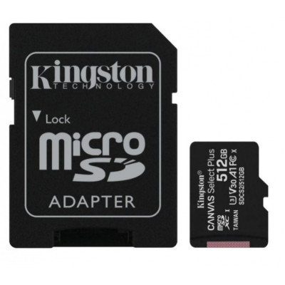 Card memorie Kingston Canvas Select Plus, microSD, 512 GB, Clasa 10 foto