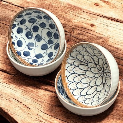 Set 4 Boluri Ceramice BLUE HARMONY, 300 ml foto