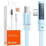 Mcdodo Unghi Cablu Usb-C &Icirc;ncărcare Rapidă Usb Tip C 3A 65W Albastru 2M