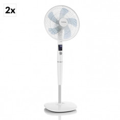 Klarstein KLARSTEIN Silent Storm, set de ventilator piedestal, 16? (41 cm), 5 elice, alb foto