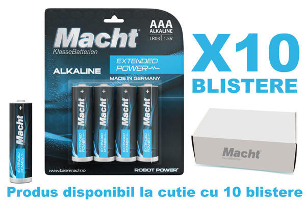 Cutie 10 X Blister 4 Baterii Macht Aaa / Lr3 444407 LR3