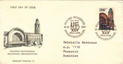 B14 - FDCS - Finlanda - arhitectura - 1971 foto