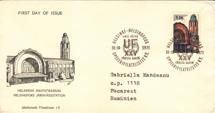 B14 - FDCS - Finlanda - arhitectura - 1971