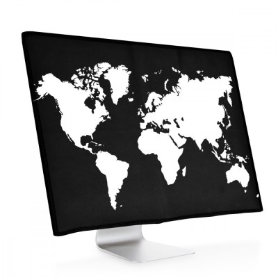 Husa pentru monitor de 27-28 inch, Kwmobile, Negru/Alb, Textil, 45116.05 foto