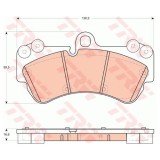 Set placute frana Trw GDB1720, parte montare : Punte fata