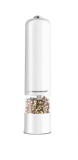 Rasnita electrica alb lucios pentru sare si piper EKP001wh cu camere depozitare transparente, control finetea macinarii iluminare led