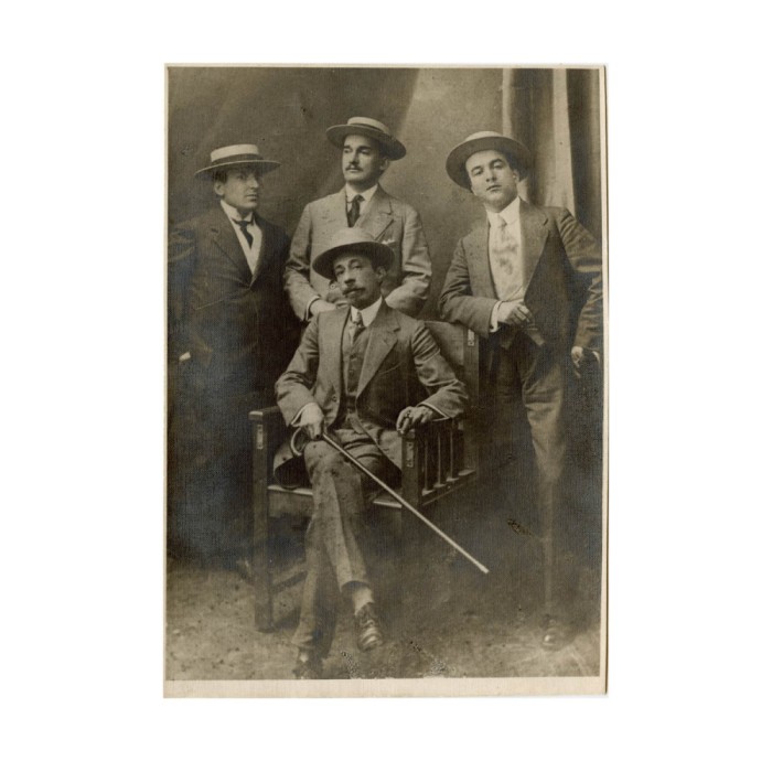 Șt. O. Iosif, Victor Eftimiu și Dimitrie Anghel, fotografie de epocă