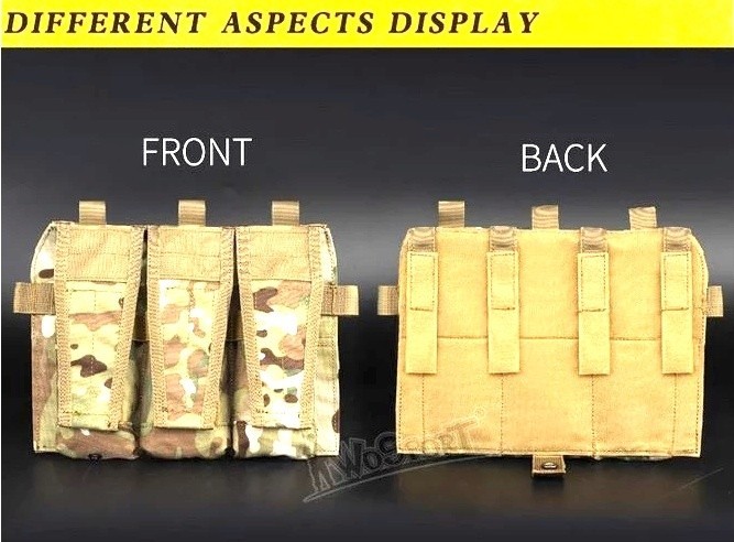 JPC vesta 2.0 Front Triplu portincarcator 5.56 - Multicam [WOSPORT]