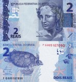 Bancnota Brazilia 2 Reais 2010 UNC, Necirculata