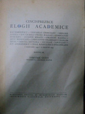 CINCISPREZECE ELOGII ACADEMICE ROSTITE DE DIMITRIE GUSTI ,1945 foto