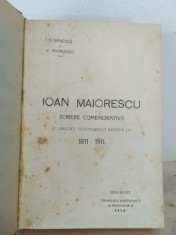 N. Banescu, V. Mihailescu - Ioan Maiorescu. Scriere Comemorativa. foto