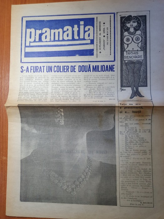 ziarul pramatia anul 1,nr.3 din 1992