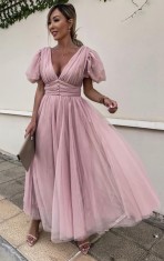 Rochie Roz Lunga Mira foto