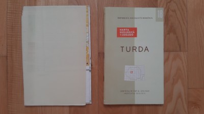 Harta geologica Turda (1967) judetul Cluj geologie foto