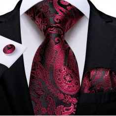 Set cravata + batista + butoni - matase - model 434