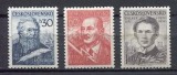 Cehoslovacia 1954 - Poeți, personalități, serie neuzata