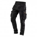 Pantaloni de lucru cu 5 buzunare, model DENIM, negru, marime XXXL, NEO