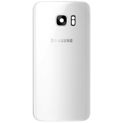 Capac Baterie Alb cu geam camera blitz, Swap Samsung Galaxy S7 edge G935 foto