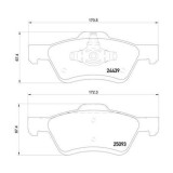 Placute frana Ford Escape 01.01-07.13, Escape 08.07-12.12, Maverick 02.01-; Mazda Tribute (Ep) 03.00-05.08, Fata, BREMBO