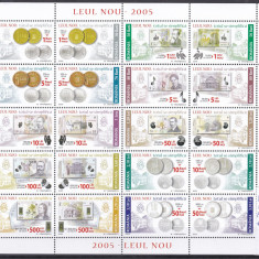 2005 Leul Nou LP1687b Minicoala de 20 timbre MNH Pret 6,5+1Lei