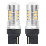 Set becuri auto cu LED CANBUS, 3030, 24SMD, compatibil T20, 7440, WY21W,