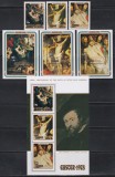 Penrhyn 1978-400 ani-Nașterea lui Rubens, Serie+Bloc+3 Colite (set complet), MNH, Nestampilat