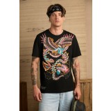 Medicine tricou din bumbac barbati, culoarea negru, cu imprimeu