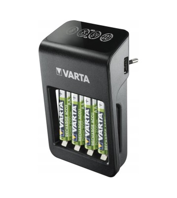 &amp;Icirc;ncărcător Ni-MH VARTA LCD PLUG PLUS 57687 + 4 x R6 / AA 2100 mAh foto