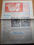 Ziarul magazin 10 mai 1975- articol nadia comaneci de 4 ori medalia de aur