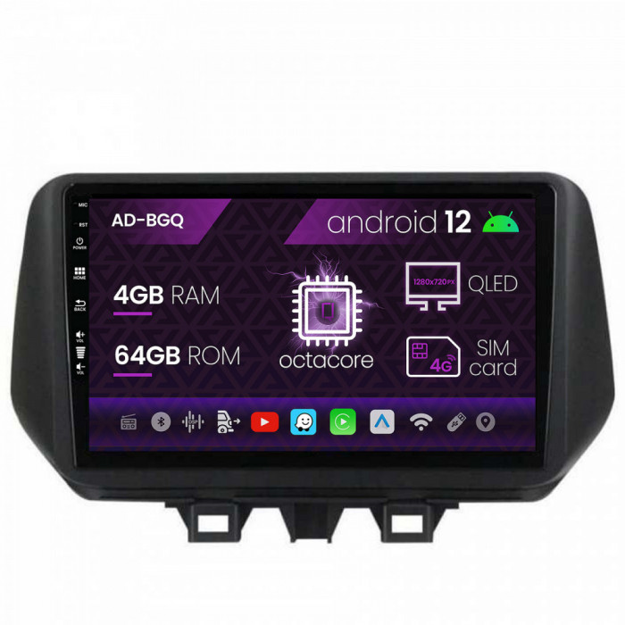 Navigatie Hyundai Tucson (2018-2020), Android 12, Q-Octacore 4GB RAM + 64GB ROM, 9 Inch - AD-BGQ9004+AD-BGRKIT204