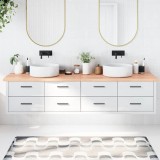 VidaXL Blat de baie, maro deschis, 220x50x(2-4) cm, lemn masiv tratat 3156181