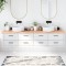 vidaXL Blat de baie, maro deschis, 220x50x(2-4) cm, lemn masiv tratat 3156181