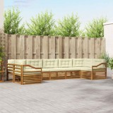 Cumpara ieftin Set de canapele de exterior 7 buc. 7-Locuri Natural si Crem