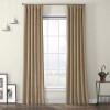 Draperie din catifea cu rejansa din bumbac tip fagure, Madison, 200x260 cm, densitate 700 g/ml, Latte, 1 buc