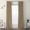 Draperie din catifea cu rejansa din bumbac tip fagure, Madison, 200x260 cm, densitate 700 g/ml, Latte, 1 buc