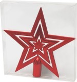Varf de brad MagicHome stea rosie 20 cm pentru pomul de Craciun