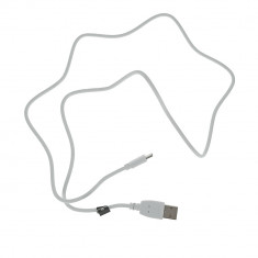 Cablu cu conectori USB-A tata la USB-C tata, Maxlife 75816, incarcare, transfer date, 3A, lungime 100cm, alb