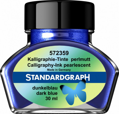 Cerneala perlata caligrafie albastru inchis Standardgraph foto