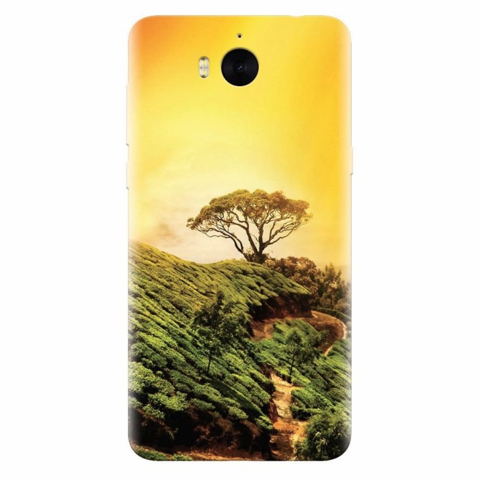 Husa silicon pentru Huawei Y6 2017, Hill Top Tree Golden Light