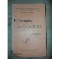 Philosophie de l`Experience- William James