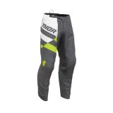 Pantaloni Motocross/Enduro Thor Sector Checker gri/verde fluorescent