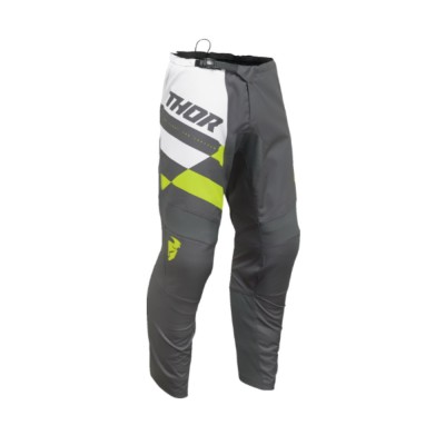 Pantaloni Motocross/Enduro Thor Sector Checker gri/verde fluorescent foto