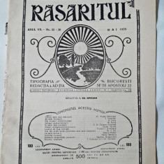 Revista Rasaritul, anul VII, nr.33-36/1925 (din cuprins, proza de V.Militaru)