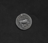 Grecia Antica - Originala Antica DRACHMA Argint - ( Dyrrachion - Illyria - Drachm )