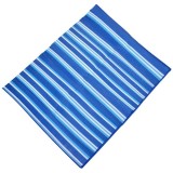 Rogojina pliabila pentru plaja in dungi,albastru,180x150 cm